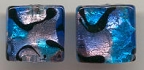 Black Vein Squares: Aqua, Amethyst & Blue - Only 8 Left
